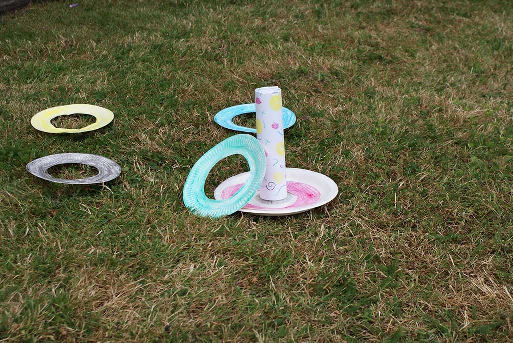 Playing ring toss game