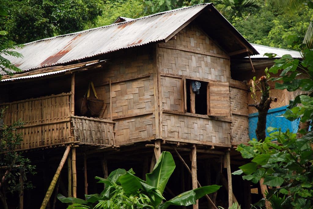 Houses on stilts in Bangladesh
