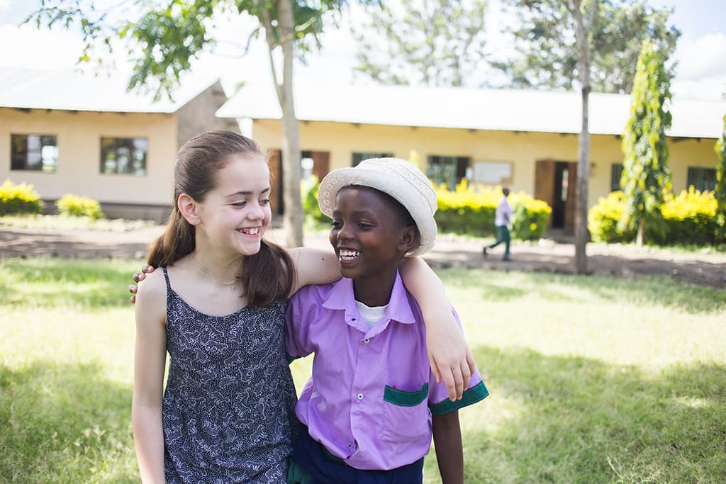 Emilie and Anna laughing