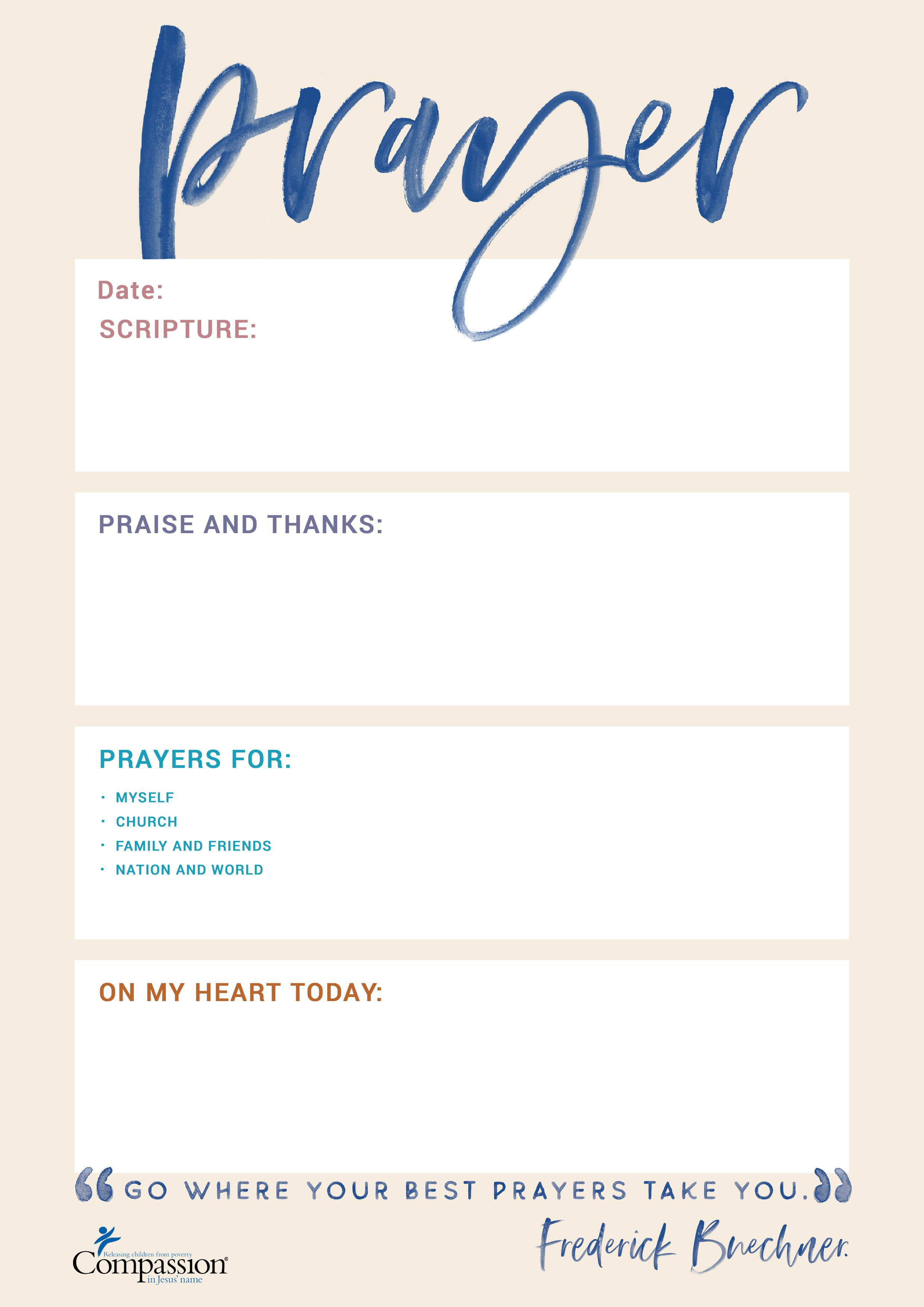 Praying from the Heart: Guided Prayer Journal