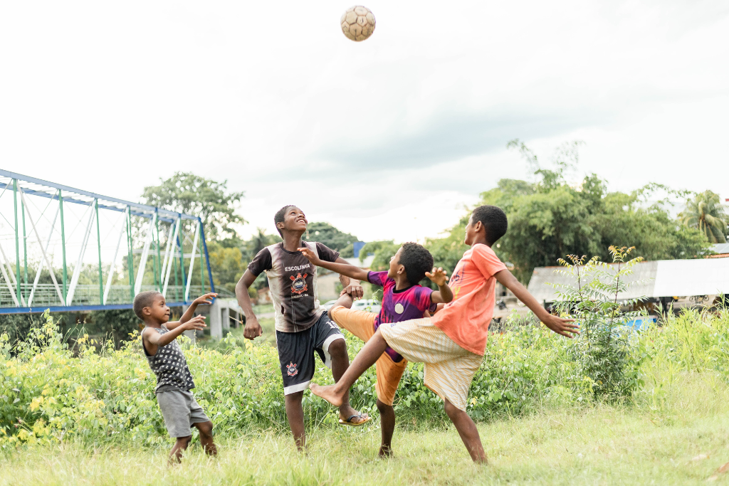 Luis and his brothers love to play football