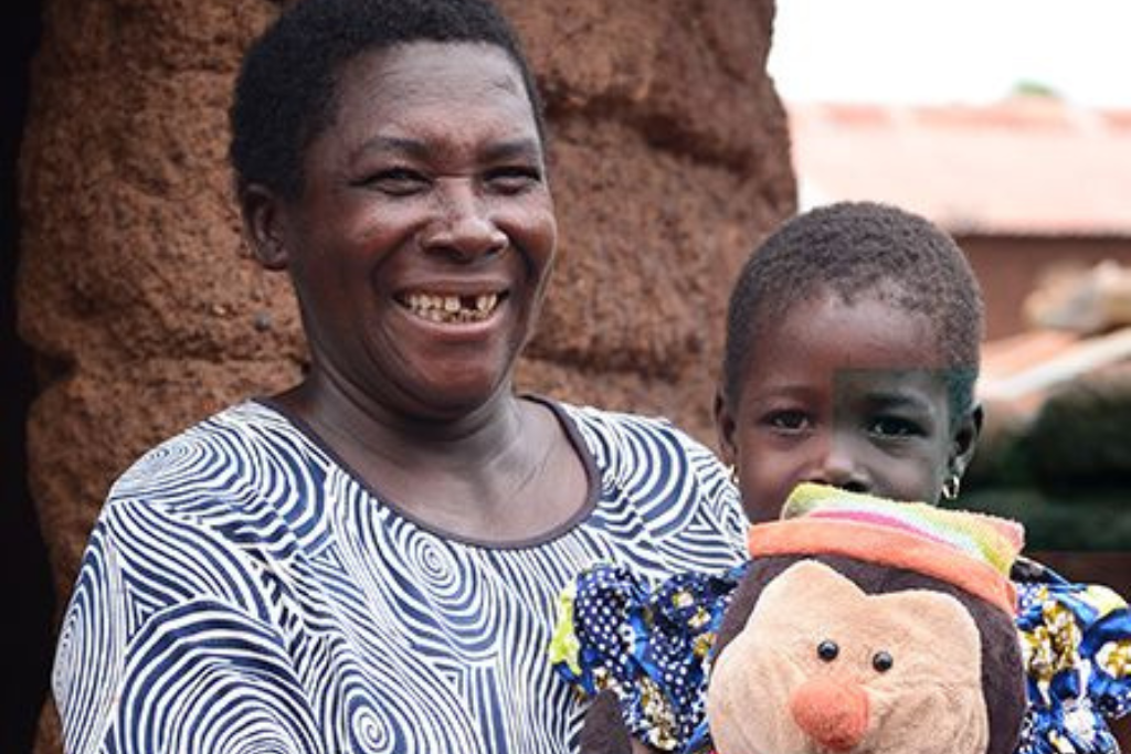 Beatrice with her grandmother, Togo.