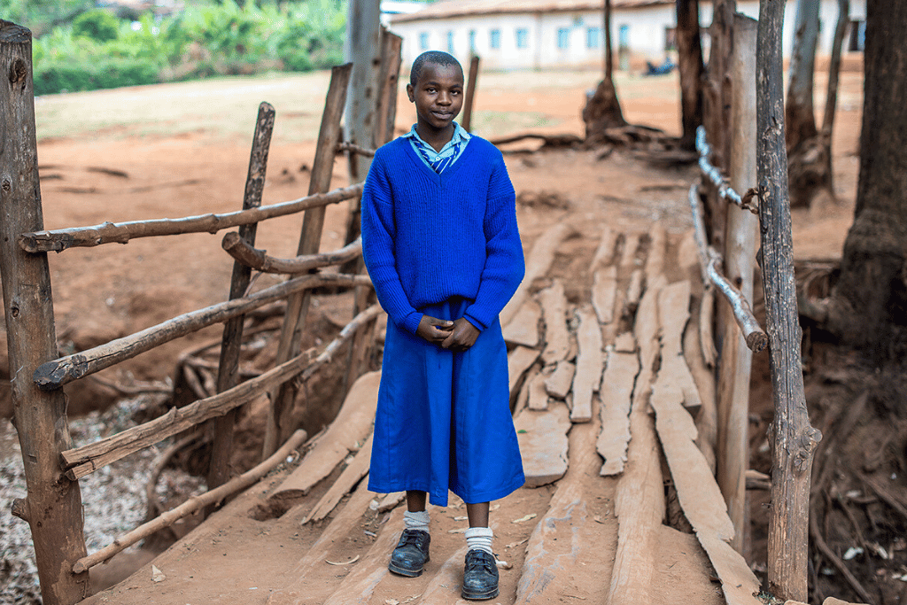 Sponsorship enabled Monthe to start going to school in Kenya, East Africa