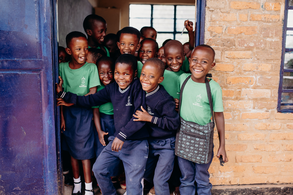 Children in Rwanda are excited for play time