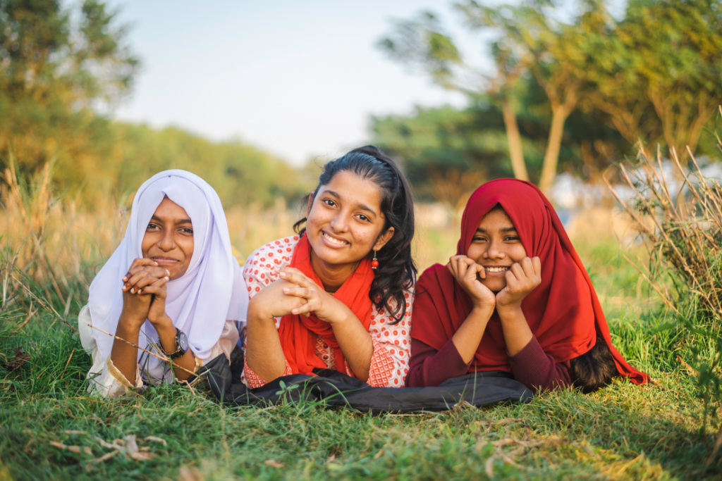 From left: Jharna, Tisha, and Munira, Bangladesh