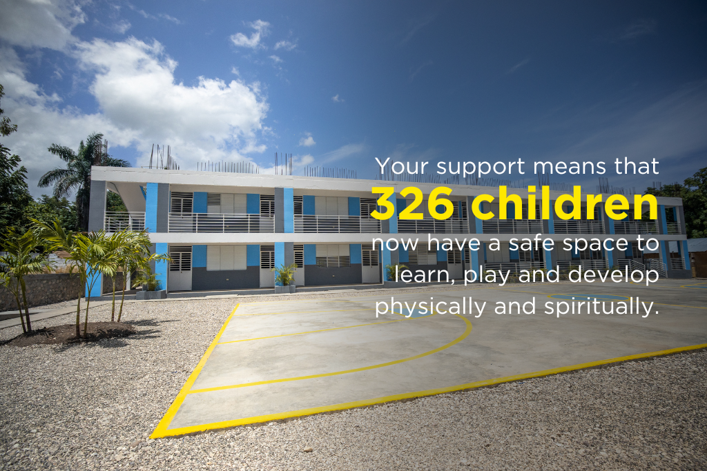 Thanks to your support, children in Haiti have a safe space