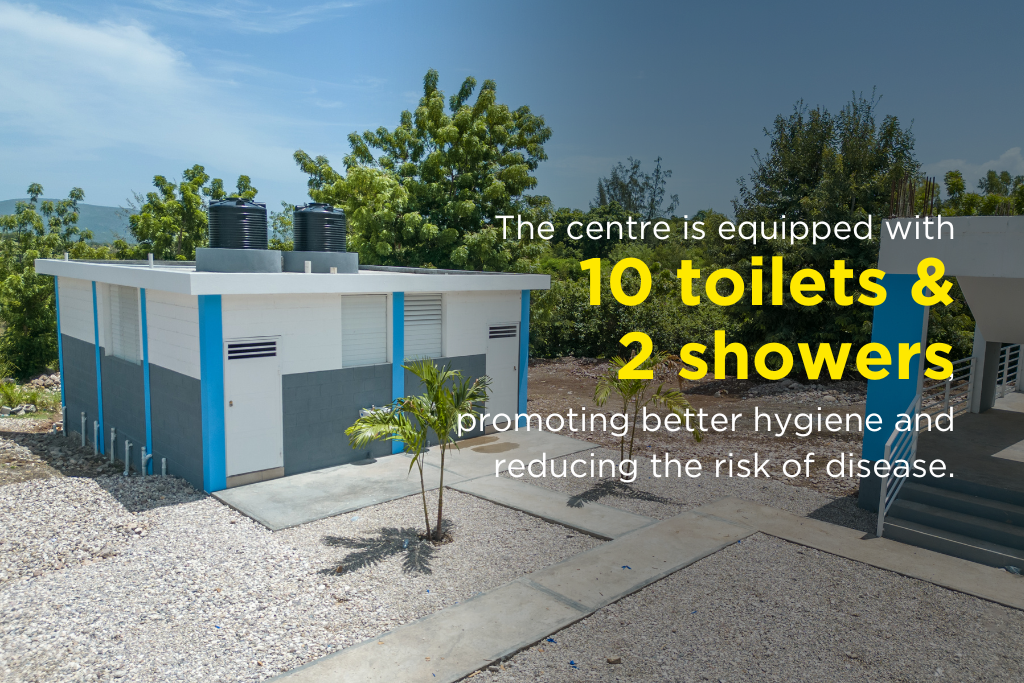 The centre is equipped with toilets and showers