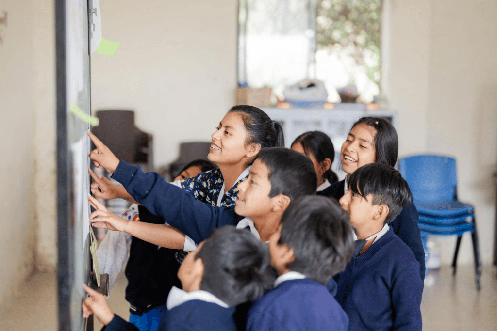 Marjorie with the children at the Compassion centre